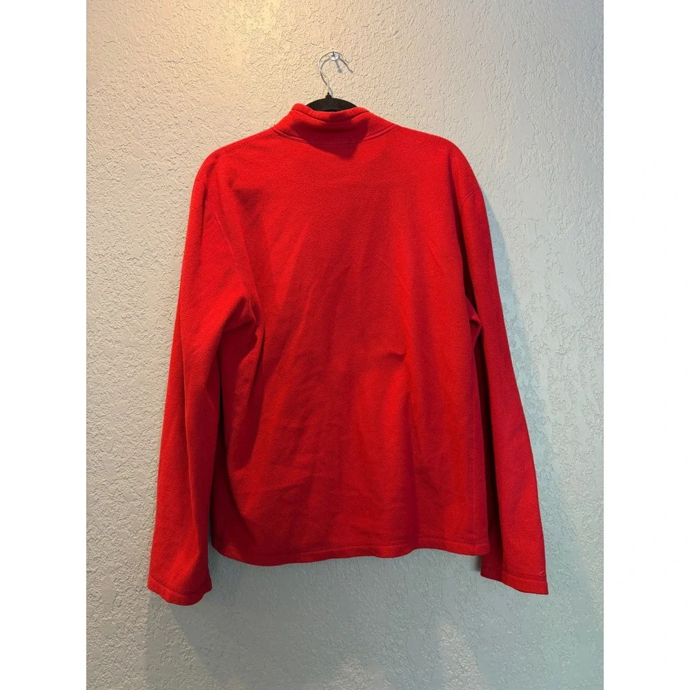 The North‎ Face TKA 100 Fleece Pullover Mens Medium Red Quarter Zip Sweater